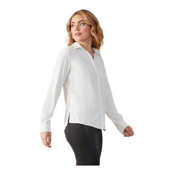 NWT‎ Peach Vanguard Button-Down in White Size XXS - Picture 3 of 8